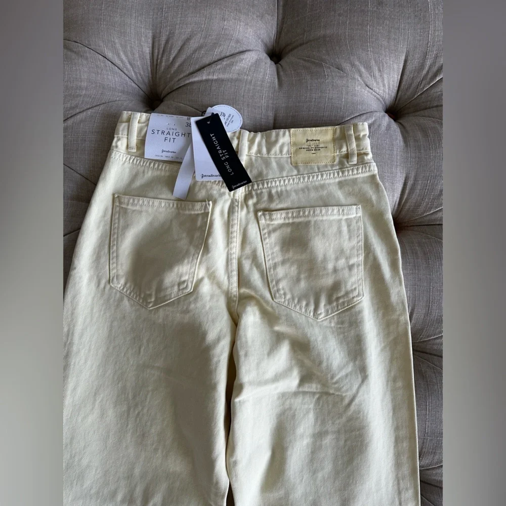Stradivarius Yellow Boyfriend Jeans